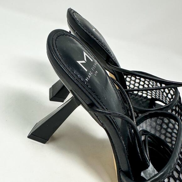 NEW Marc Fisher Dallyn Blk Leather Ankle Strap Slide Sandals Size 6.5 MSRP $150 - Picture 8 of 11